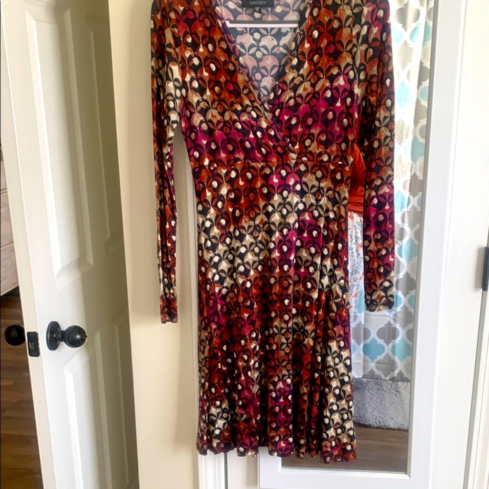 Multicolor Long Sleeve Dress